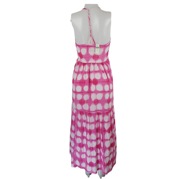 Maeve by Anthropology Pink White Polka Dot Maxi Dress XS NWT - Picture 5 of 10
